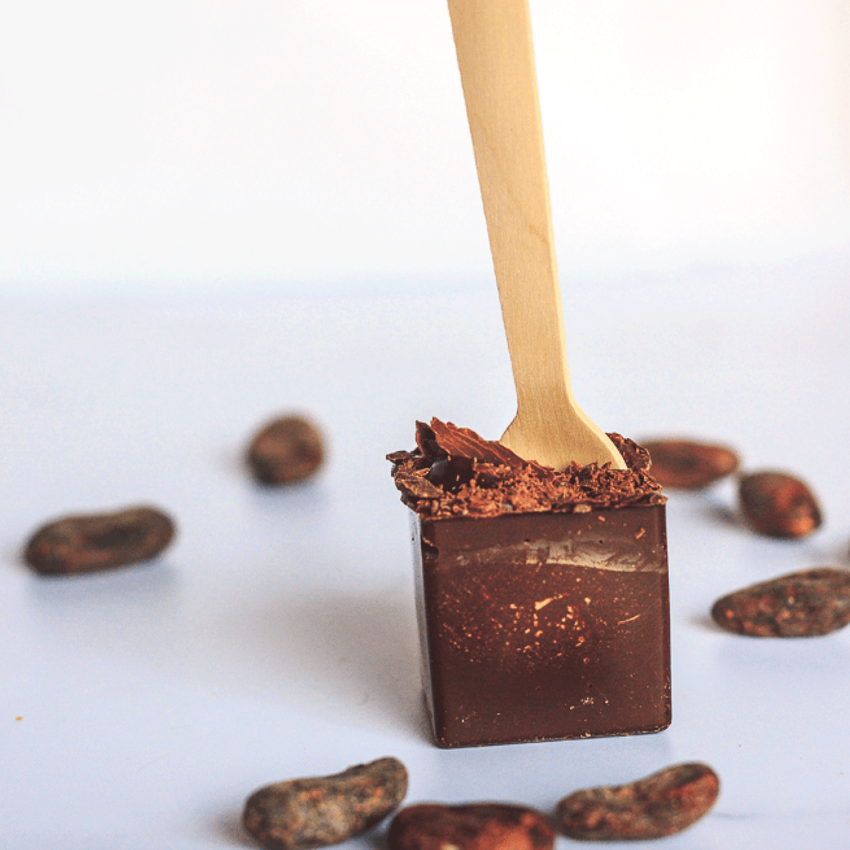 Nibbed Dark Chocolate Melting Spoon Plain (75% Cacao) 30g