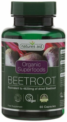 Natures Aid Organic Beetroot Capsules 60 Caps