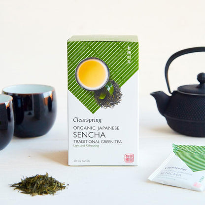 Clearspring Organic Japanese Sencha Traditional Green Tea (20 Sachets)