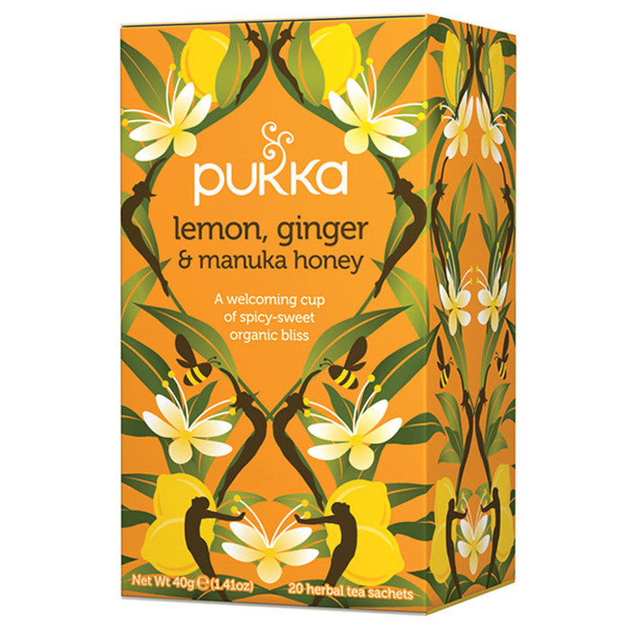 Pukka Lemon Ginger &amp; Manuka Honey Organic Tea 40g (20 tea sachets)