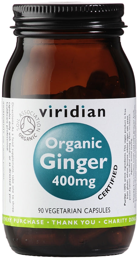 Viridian Organic Ginger 400mg - 30 Veg Caps