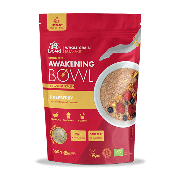 Iswari Awakening Bowl Whole Grain Instant Breakfast (360g) - Raspberry Ripple